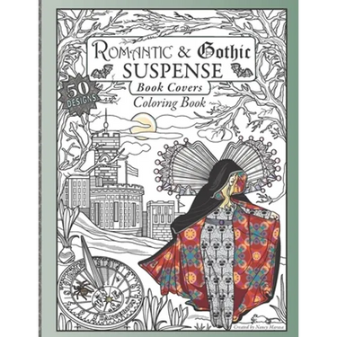 Romantic Gothic Suspense Book Covers Coloring Book