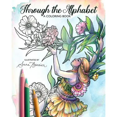 Through the Alphabet: A Coloring Book by Illustrator Sara Burrier