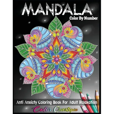 Mandala Color by Number Anti Anxiety Coloring Book for Adult Relaxation