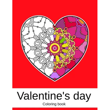 Valentine's day. Coloring book: 50 unique Heart Coloring book Mandala for Adults (volume 2) 8.5 x 11 inches