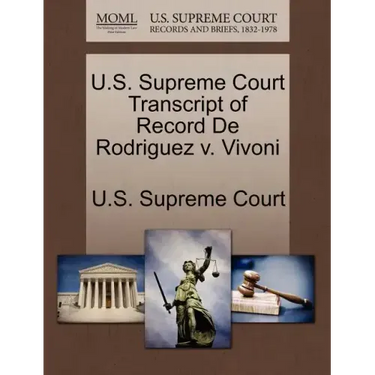 U.S. Supreme Court Transcript of Record de Rodriguez V. Vivoni