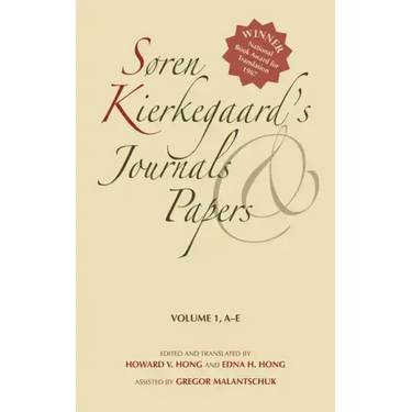 Soren Kierkegaard's Journals and Papers, Volume 1: A-E