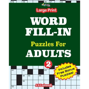 Large print WORD FILL-IN Puzzles For ADULTS; Vol.2