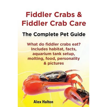 Fiddler Crabs & Fiddler Crab Care. Complete Pet Guide. What Do Fiddler Crabs Eat? Includes Habitat, Facts, Aquarium Tank Setup, Molting, Food, Persona