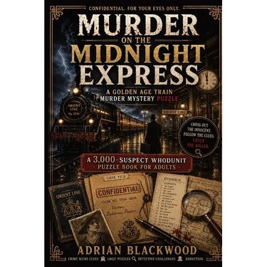 Murder on the Midnight Express - A Golden Age Train Murder Mystery Puzzle: A 3,000-Suspect Whodunit Puzzle Book for Adults with Crime Scene Clues, Log