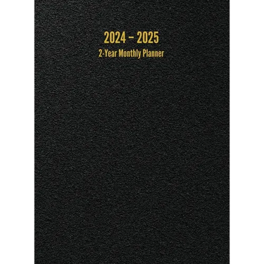 2024 - 2025 2-Year Monthly Planner: 24-Month Calendar (Black) - Large
