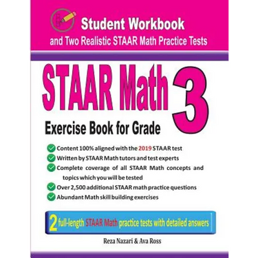 STAAR Math Exercise Book for Grade 3: Student Workbook and Two Realistic STAAR Math Tests
