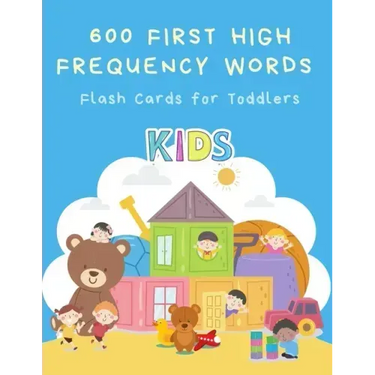 600 First High Frequency Words Flash Cards for Toddlers: Fun learning animal, alphabet letter A-Z, numbers, shapes and colors flashcards vocabulary En