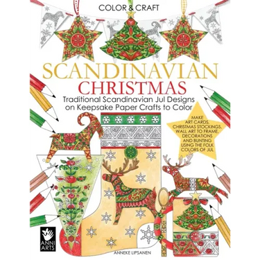 Scandinavian Christmas: Traditional Scandinavian Jul Designs on Keepsake Paper Crafts to Color