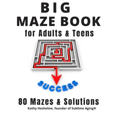Big MAZE Book for Adults and Teens, 80 Mazes and Solutions: Challenging Maze Brain Teasers for Endless Fun