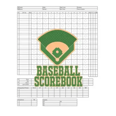 Baseball Scorebook: 100 Scoring Sheets For Baseball and Softball Games, Glover's Scorebooks, Large (8.5X 11)