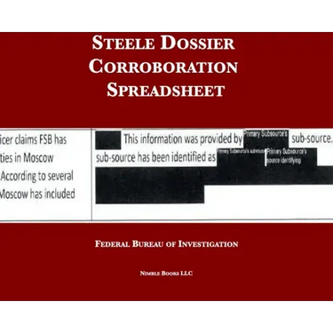 Steele Dossier Corroboration Spreadsheet