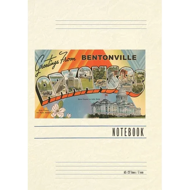Vintage Lined Notebook Greetings from Bentonville