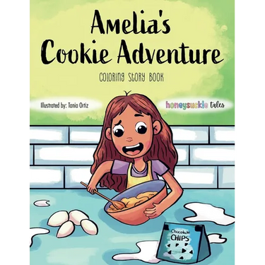 Amelia's Cookie Adventure: A Coloring Storybook Adventure for Kids Ages 4 to 10, Full of Family Fun