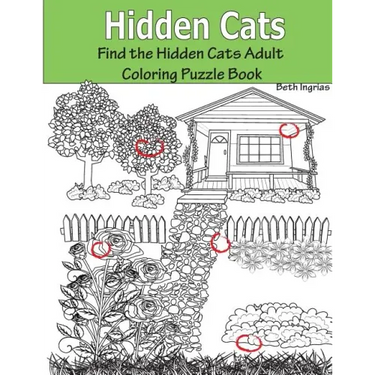 Hidden Cats: Find the Hidden Cats Adult Coloring Puzzle Book