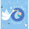 It's a Boy: Baby Shower Guest Book with The Stork Bringing Baby Boy and Blue Theme, Wishes and Advice for Baby, Personalized with Guest Sign In and Gi