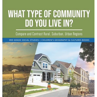 What Type of Community Do You Live In? Compare and Contrast Rural, Suburban, Urban Regions 3rd Grade Social Studies Children's Geography & Cultures Bo