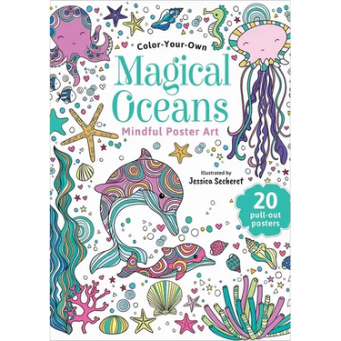 Magical Oceans: Color-Your-Own Mindful Poster Art
