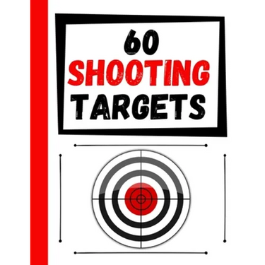 60 Shooting Targets: Large Paper Perfect for Rifles / Firearms / BB / AirSoft / Pistols / Archery & Pellet Guns