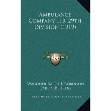 Ambulance Company 113, 29th Division (1919)