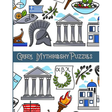 Greek Mythology Puzzles: Large Print Word Search and Complex Mazes Activity with Easy to Medium and Extreme Sudoku for Adult Anxiety - Ancient