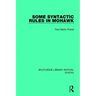 Some Syntactic Rules in Mohawk
