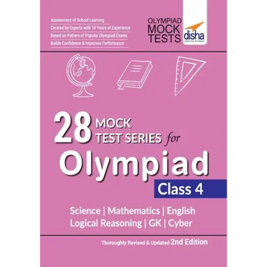 28 Mock Test Series for Olympiads Class 4 Science, Mathematics, English, Logical Reasoning, GK & Cyber 2nd Edition