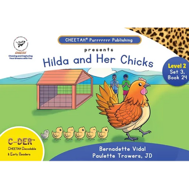 C-DER(Cheetah decodables & early readers)set 3, book 24, Hilda and her chicks