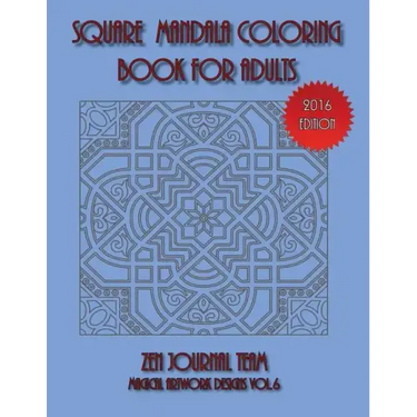 Square Mandala Coloring Book For Adults