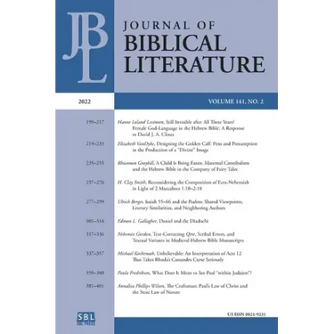 Journal of Biblical Literature 141.2 (2022)