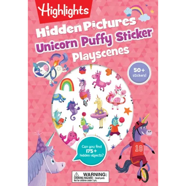 Unicorn Hidden Pictures Puffy Sticker Playscenes: Unicorn Hidden Pictures Puffy Sticker Playscenes (Highlights Puffy Sticker Playscenes): Unicorn Stic