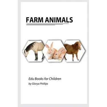 Farm Animals: Montessori real Farm Animals book, bits of intelligence for baby and toddler, children's book, learning resources