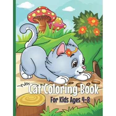 Cat Coloring Book: Cute Cat Coloring Book for Kids Ages 4-8