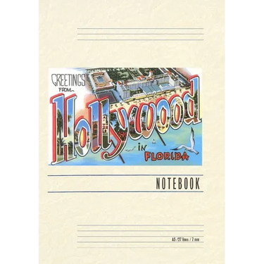 Vintage Lined Notebook Greetings from Hollywood, Florida
