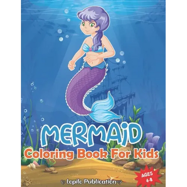 Mermaid Coloring Book For Kids Ages 4-8: An Easy, Large, Giant Simple Mermaids Coloring Pages for Toddlers, Kids Ages 2-4, Early Learning, Preschool,