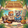 Cozy Fuzzy Hygge Hawaii: Easy Bold Line Coloring Book Tropical Island Serenity, Luau Nights, Palm Tree Breezes, Beach Bungalows & Plush Animal Paradis