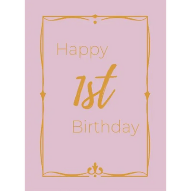 Happy 1st Birthday Guest Book (Hardcover): First birthday Guest book, party and birthday celebrations decor, memory book, 1st birthday, baby shower, h