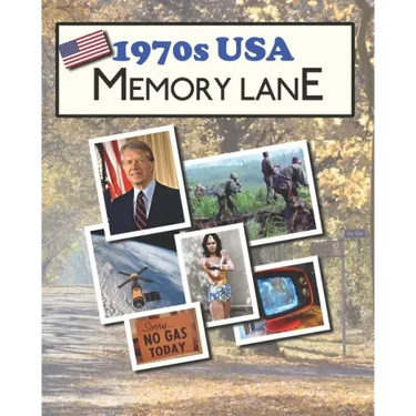 1970s USA Memory Lane: large print book for dementia patients