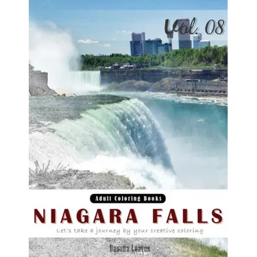 Niagara Falls: Landscapes Grey Scale Photo Adult Coloring Book, Mind Relaxation Stress Relief Coloring Book Vol8.: Series of coloring
