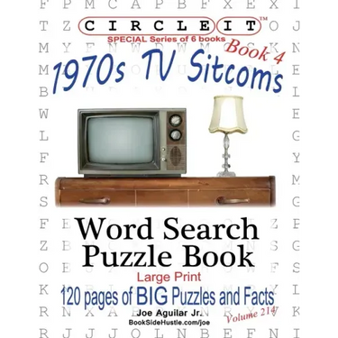 Circle It, 1970s Sitcoms Facts, Book 4, Word Search, Puzzle Book