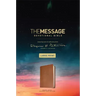 The Message Devotional Bible, Large Print (Leather-Look, Brown): Featuring Notes and Reflections from Eugene H. Peterson