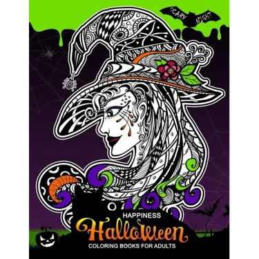Happiness Halloween Coloring books for Adults: Halloween coloring book for Adults (Pumpkin, Ghost, Witch, Skull, Bat, Mummy, Dracula and other)