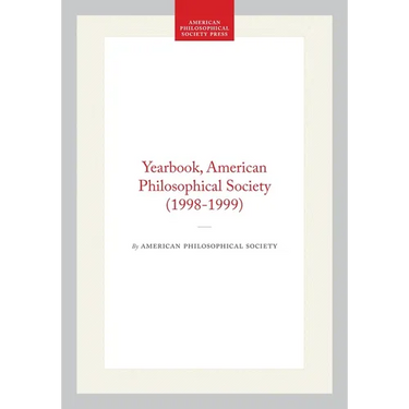 Yearbook, American Philosophical Society (1998-1999)