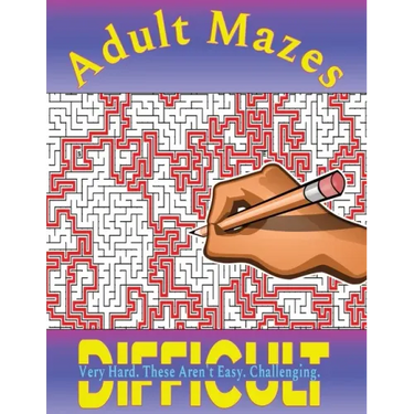 Mazes for Adults: 100 Difficult Mazes for Hours of Fun and Challenging Puzzling - Great for Relaxation and Stress Relief