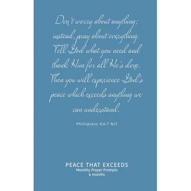 Peace That Exceeds: Monthly Prayer Prompts - Flourish