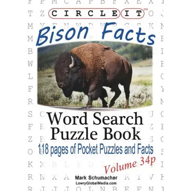 Circle It, Bison Facts, Pocket Size, Word Search, Puzzle Book