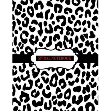 Spiral Notebook: Black and White Leopard Notebook, Spiral Journal/ Notebook with Blank Pages - Total 100 Pages Sheets, Size 8.5 x 11