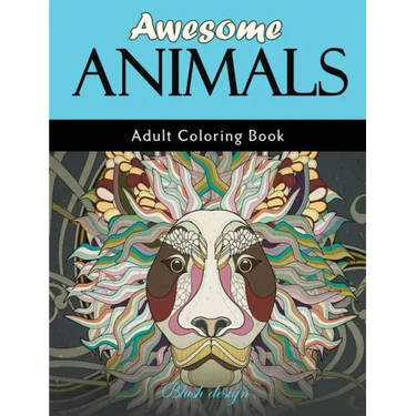 Awesome Animals: Adult Coloring Book