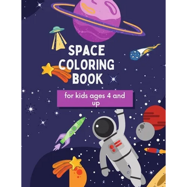 Space Coloring Book: For kids ages 4 and up