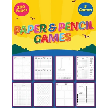 Pencil and Paper Games: Multiplayer Activity Book - Fun games to play while you are traveling - Ultimate Activity Book For Kids and Adults - 8